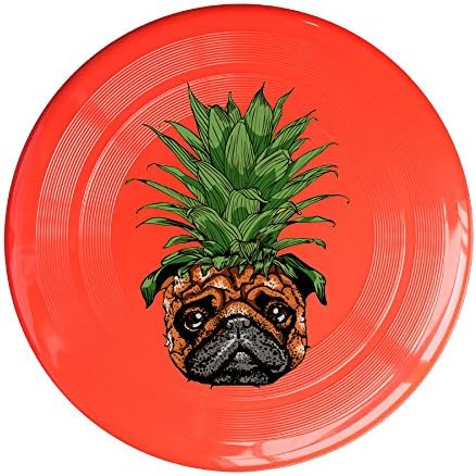 Uhouq Funny Pineapple Pug Colorful Ultimate Frisbee Size One Size Red