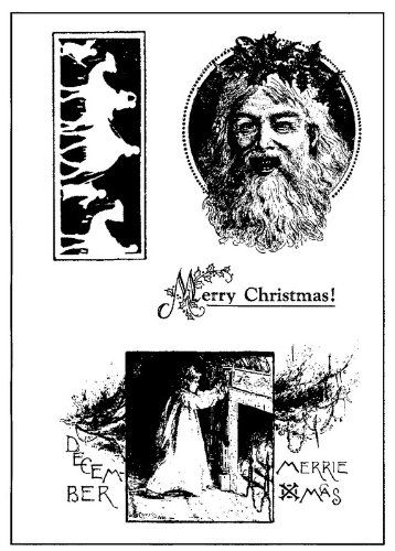 The Artistic Stamper Mini Christmas No 2 Unmounted Stamp, Black/ White