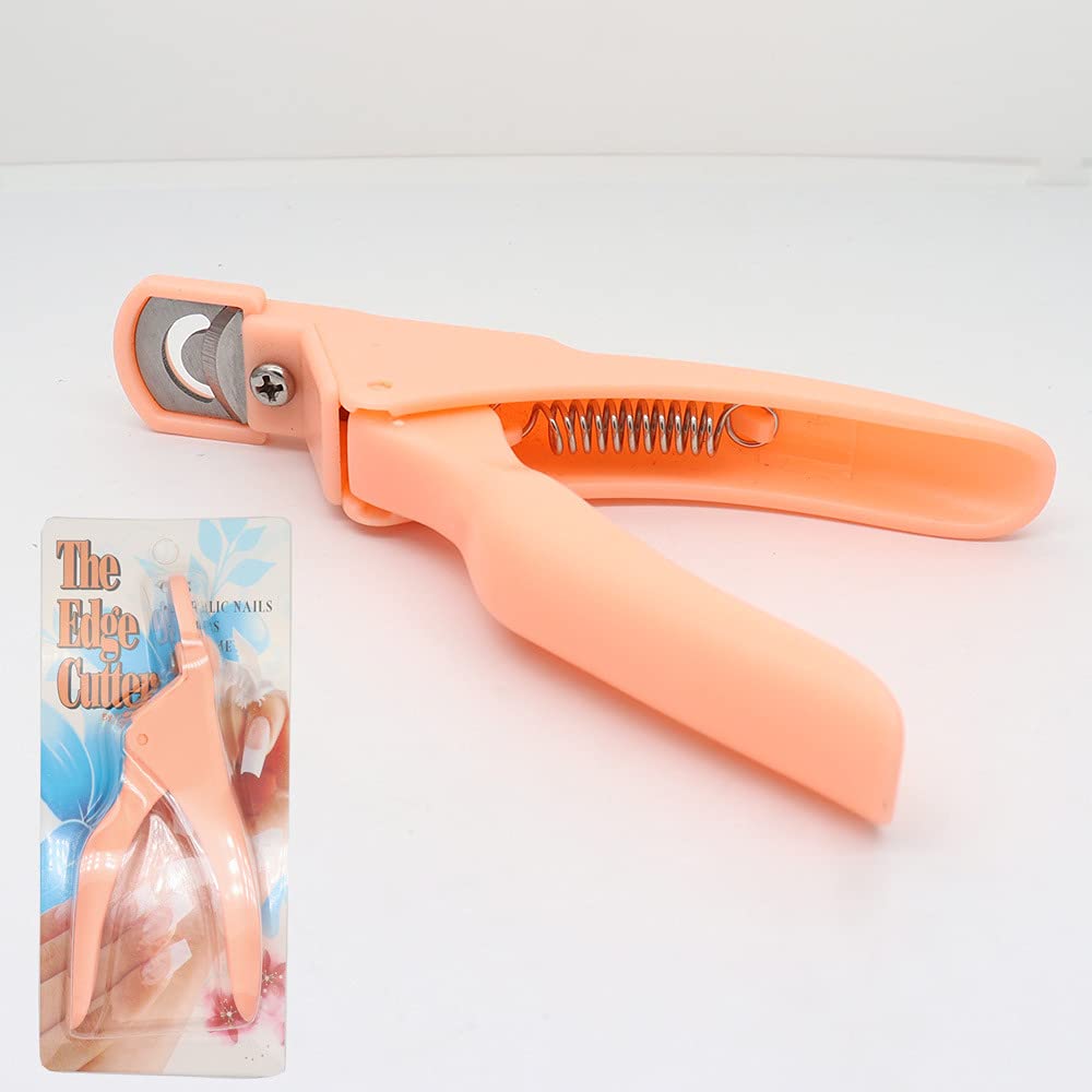 IMKRC - Acrylic Nail Clippers,MORGLES Acrylic Nail Cutters for False Fake Gel Artificial Nails Tips Trimmer Professional Nail Art Manicure Tool (Peach)