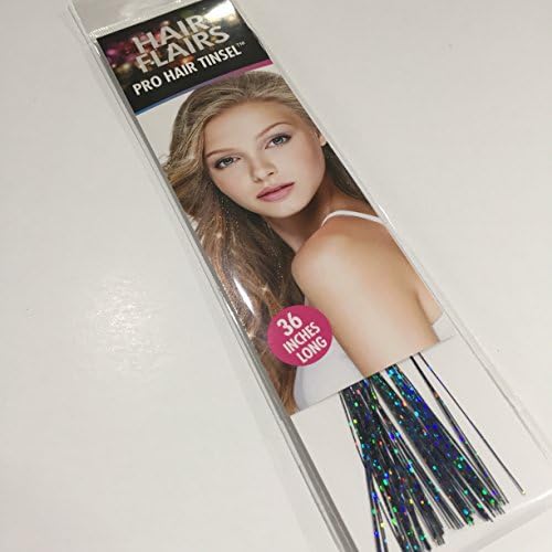 Hair Flairs Pro Hair Tinsel Sparkle, Starry Black
