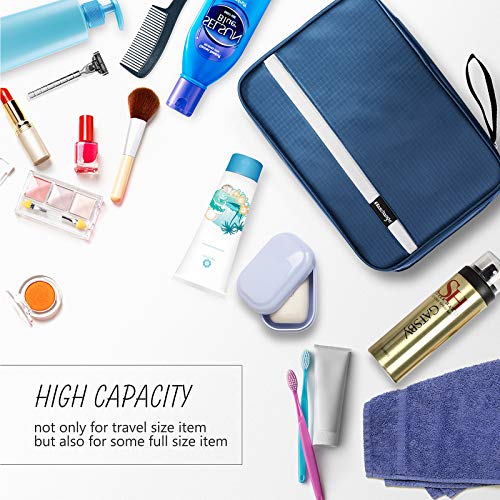 Hanging Toiletry Bag | Compact Travel Toiletry Bag for Men/Women | Foldable Mens Hygiene Bag with 4 Compartments| Waterproof Travel Bathroom Bag.(Navy) 3 Hanging Toiletry Bag | Compact Travel Toiletry Bag for Men/Women | Foldable Mens Hygiene Bag with 4 Compartments| Waterproof Travel Bathroom Bag.(Navy)
