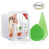 Facial Cupping Therapy Set - Include 2 Face Cuppings,2 Eye Cuppings,Facial Cleaning Brush & Bamboo Fiber Towel