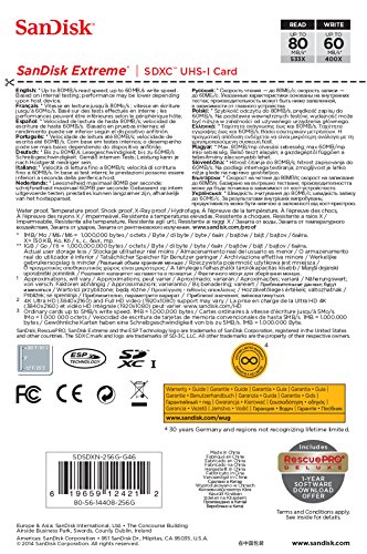 SanDisk Extreme SDXC 256GB bis zu 80 MB/Sek, Class 10, U3 Speicherkarte – Bild 6