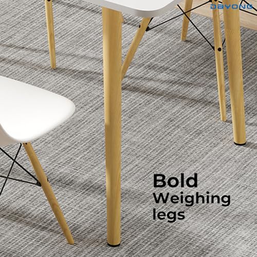 DAYONG Modern Dining Table,Kitchen Table with Solid Wooden Legs,for Small Space Like Home Living Room Kitchen, Dining Room,Lounging,Cafeterias (Round, 80 * 80 * 73CM)