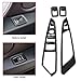 Window Switch Button Trim, 4pcs Carbon Fiber Car Window Switch Button Cover Trim Fitment for BMW X5 X6 F15 F16 14-18 (Carbon fiber)