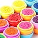ThinkMax 18 PCs Self-ink Stamps Set for Kids Egg Stampers for Party Favors, Gifts, Prizes, Rewards, Giveaways