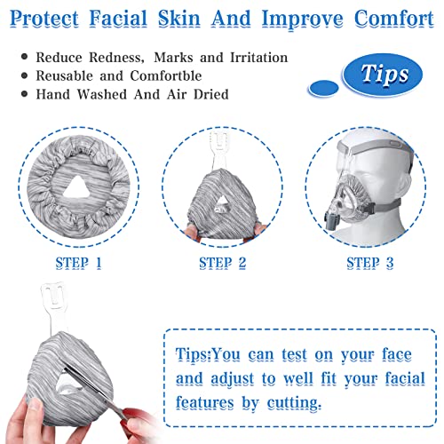 6 Packs Mask Liners for Full Face Cushions Reusable Soft Mask Face