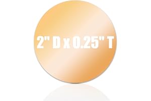 MTJSWXSY 1PCS Brass Round Plate,0.25" Thickness x 2" Diameter, Round Brass Metal Sheet for Crafts,DIY, Jewelry, Electrical, Repair, Industrial