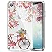 LUMARKE iPhone XR Cases,iPhone Xr Clear Case with Design for Girls Women,Soft Rubber Silicone Cover Protective Phone Case for iPhone XR[6.1 inch] Cute Floral and Bicycle