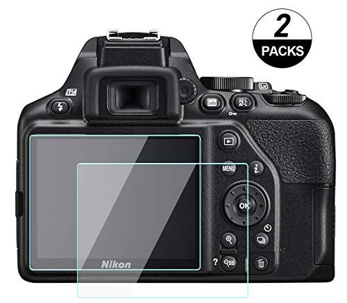 WH1916 Glass Screen Protector Foils Compatible for Nikon D3500 D3400 D3300 D3200 D3100 / Canon PowerShot SX530 SX510 SX500,Tempered Glass Film Anti-Bubble Anti-Scratch Anti-Finger (2 Pack)