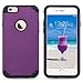 ULAK iPhone 6S Case, iPhone 6 Case, Slim Fit Dual Layer Soft Silicone & Hard Back Cover Bumper Protective Shock-Absorption & Anti-Scratch Case for Apple iPhone 6/6S 4.7 inch, Purple