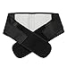 Wellbeing Self-heating Magnetic Therapy Support Brace Adjustable Back Waist Belt Lumbar Lower Massage Pain Relief Heated Support Pads Black (M)