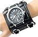 Men's Watch 7.5cm Wide Leather Cuff Fashion Watches Hip-Hop Gothic Punk Style