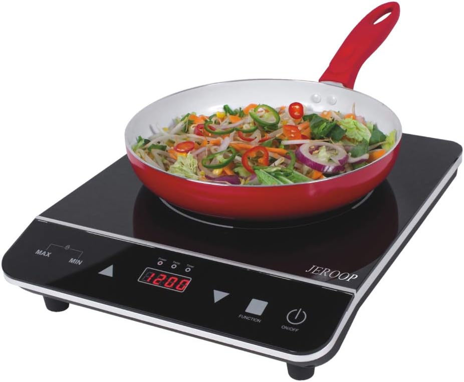 Portable Induction Cooktop, Jeroop 1800Watt Induction Cooker with Sensor Touch,Safety Lock