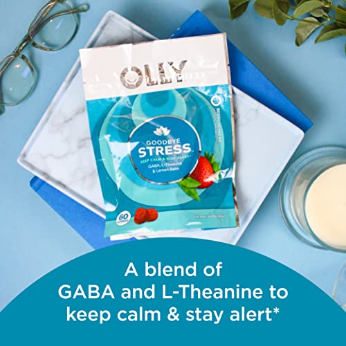 OLLY Goodbye Stress Gummy, GABA, LTheanine, Lemon Balm, Stress Relief