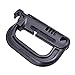 OneTigris 4 Pack Multipurpose D-Ring Grimloc Locking for Molle Webbing (Black)