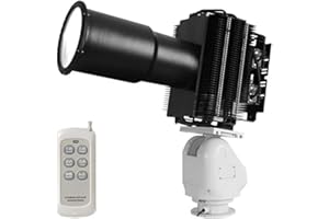 Ground LED Landscape Lights - Led Boat Spotlight, 111V-240V Spot Searchlight, Search Light 360 Degree LED Rotating Remote Con