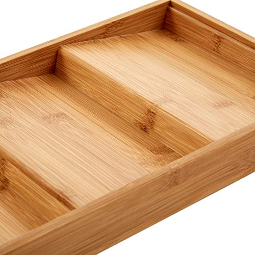Seville Classics Bamboo EcoConscious 3Tier Spice & Seasoning Rack Drawer Organizer Kitchen