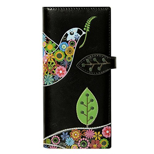 Shag Wear New Large Woman's Wallet Peace Dove Black