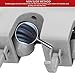 DOKO-IN Mop And Broom Holder Organizer Wall Mounted Rack Hanger Garage Storage Solutions For Garden And Cleaning Tools 2 Single Holders Included 1 Year Warranty