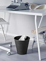 IKEA Fniss Waste Paper Basket 10 L Polypropylene 28 cm Black view 2