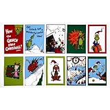 How The Grinch Stole Christmas Panel Holiday Red/Green Fabric