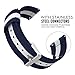 Gear S3 Watch Band, MoKo Fine Woven Nylon Adjustable Replacement Band Sport Strap for Samsung Gear S3 Frontier / S3 Classic / Moto 360 2nd Gen 46mm Smart Watch, Blue & White
