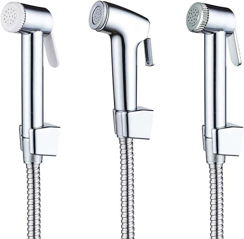 blackbirdlee Handheld Bidet Toilet Handheld Bidet Spray Shattaf Sprayer Shower Hose Rack Floor Cleaning Set