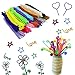 Pistha 400Pcs Pipe Cleaners Chenille Stem 6mm x 12 inch Reusable Craft Bendable Twistable Children Puzzle Kindergarten Handmade DIY Art Supplies Home Decor Assorted Colors Assorted Colors