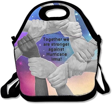 Hurricane Irma Hand By Hand Lunch Bag Tote Handbag Lunchbox For School Work Outdoor