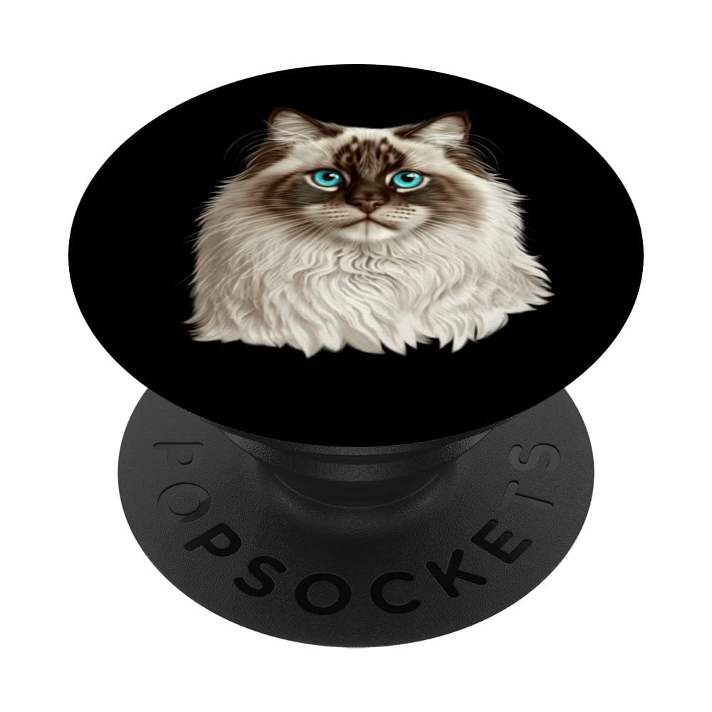 Ragdoll Cat Portrait Ragdoll Cat Head Ragdoll Cat Face PopSockets Swappable PopGrip