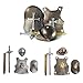 Luerme Kids Knight Armour Set Role Play Costume Dress-up (Golden Gragon)