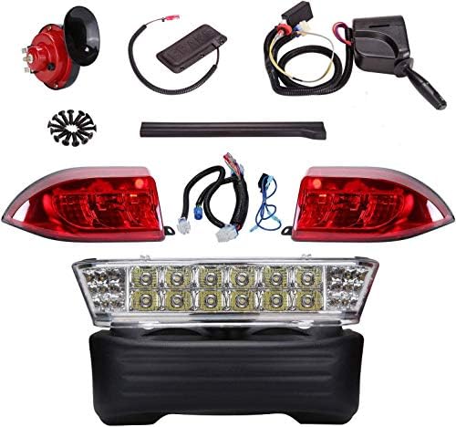 10L0L Street Legal Golf Cart LED Headlight Tail Light Kit,Turn Signal Switch Horn Brake Lights with 9-pin Deluxe Upgrade Kit Fits Club Car Precedent Electric Golf Carts (Must Input 12 Volts) 10L0L Street Legal Golf Cart LED Headlight Tail Light Kit,Turn Signal Switch Horn Brake Lights with 9-pin Deluxe Upgrade Kit Fits Club Car Precedent Electric Golf Carts (Must Input 12 Volts)