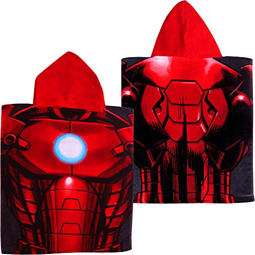 Boy's Iron Man Super Soft Cotton Hooded Poncho Bath Towel