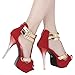 GATUXUS Open Toe Women Platform High Heel Shoes Strappy Pump for Party Prom
