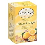 Twinings Herbal Lemon and Ginger Tea, 40 Count