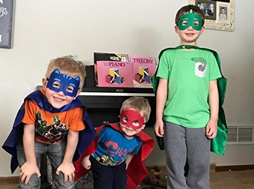 Costumes and Dress up for Kids - Superhero Catboy Owlette Gekko Halloween Capes and Masks (5 pcs) - Thumbnail 6
