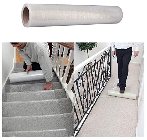 U-EXCEL Carpet Protector Roll. Clear Self Adhesive Protective Film - 600mm x 25m When Painting, Decorating Or Just Protecting Your Furniture Quality Protection.