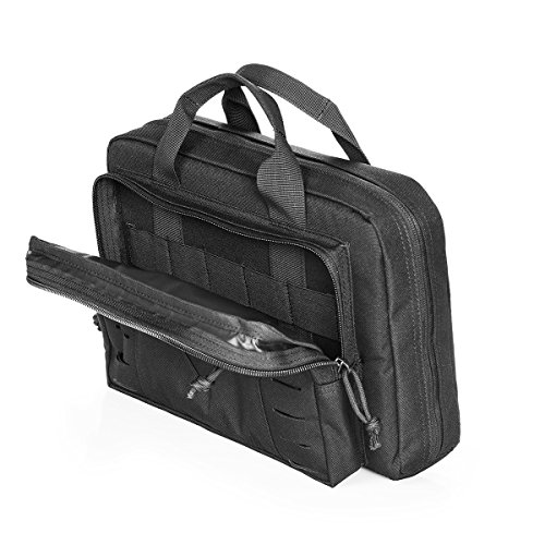 Tactical Pistol Case Soft Range Bag for Handguns 10L (Black) - Thumbnail 4