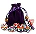 Rainbow Dice, Polyhedral DND Dice Sets for Dungeons and Dragons Role Playing Game Including Soft Dice Pouch (Rainbow Opaque)