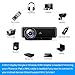 Projector, Tontion 2400 Lux Video Projector supporting 1080P -50,000 Hour LED Full HD Mini Projector, Compatible with Amazon Fire TV Stick, HDMI, VGA, USB, AV, SD for Home Theaterthumb 3