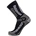 Pure Athlete Kids Ski Socks - Merino Wool OTC Winter Skiing Sock for Boys Girls (1 Pair - Black/Grey, Small-Medium)