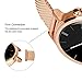 Fitian 16mm Mesh Stainless Steel Metal Watch Band Wristband Strap Watchband for Moto 360 2nd Generation ( Woman, 42mm) Smart Watch and Other Watches with 16mm Band Width (Rose Gold)