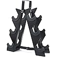 WF Athletic Supply Dumbbell Rack, 5-Tier A-Frame Dumbbell Rack for Dumbbell Storage, Color Options Available in Black/White/Green/Yellow/Red/Pink/Orange & Blue