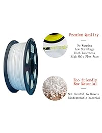 Suntop PLA Filamento 1.75 mm, 1 kg, color blanco, RoHS Spool, dimensional Precisión +  0,03 mm