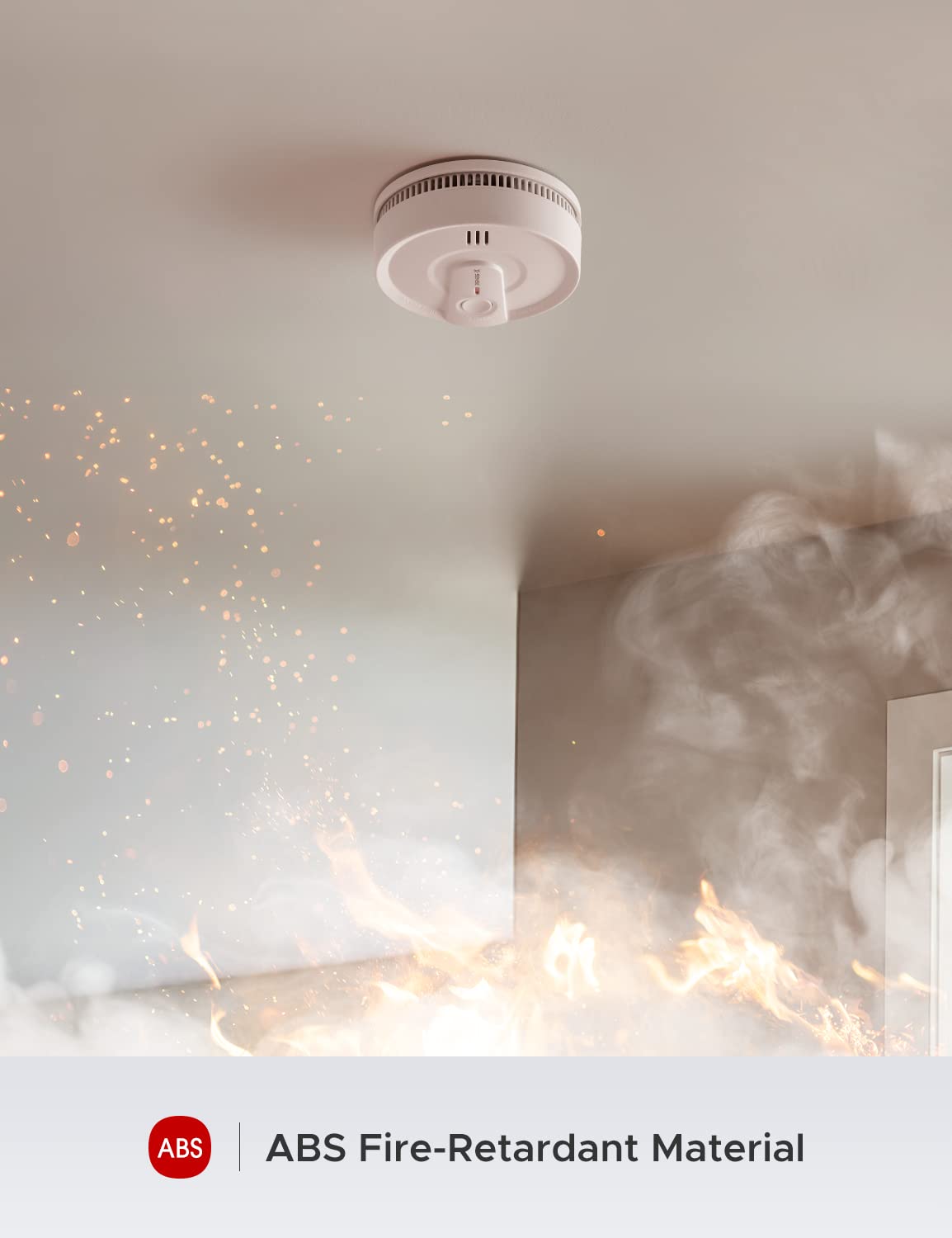 X-Sense Smoke Detector, Wireless Interconnected Smoke Alarm with 10-Year Battery Life, Wireless Smoke Detector, SD20-W, Pack of 3