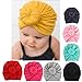 Voberry Kids Baby Bohemian Head Wrap Cap Cute Cotton Turban Knot Hat (Yellow 1)