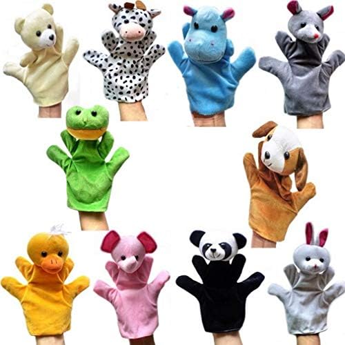 Animal Series Finger Couple, Animal Finger Plush Toy Children's Finger Doll Toy Children Storytelling Good Helper 10PCS Large Size