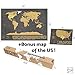 Scratch Off World Map - Personalised Travel Tracker Poster - Remember and Share Your Adventures (Black, 33” x 23”)