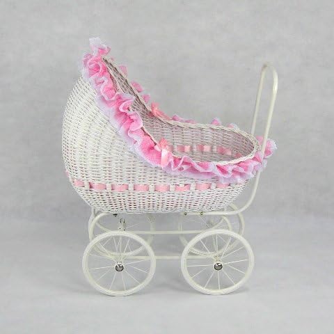 Regal Doll Carriages P668 Isabella Wicker Doll Carriage Buggy Stroller Pram Large